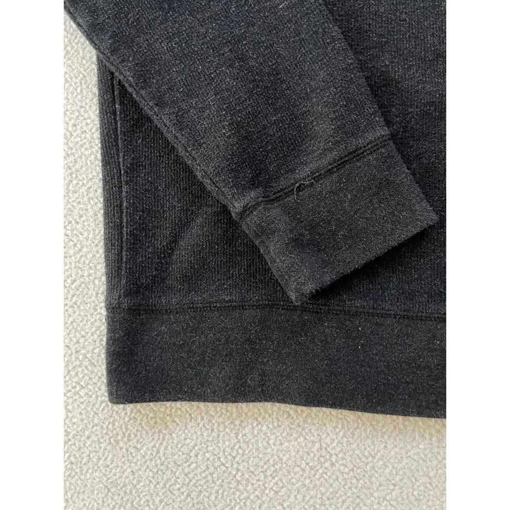 Banana Republic Mens Large Sweater Charcoal Gray Raglan Crewneck Cotton Blend